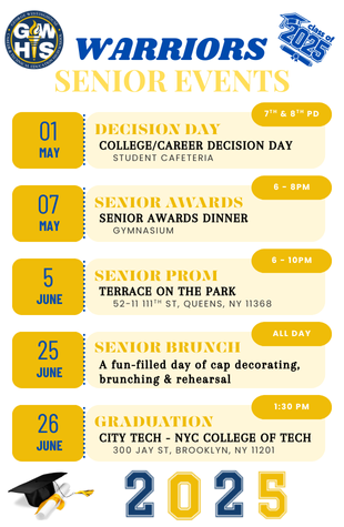 senior events 2025 flyer